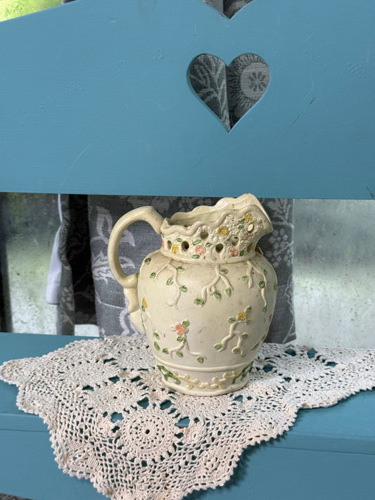 Vintage Cottagecore Floral Ceramic Pitcher Vase – Applied Flowers