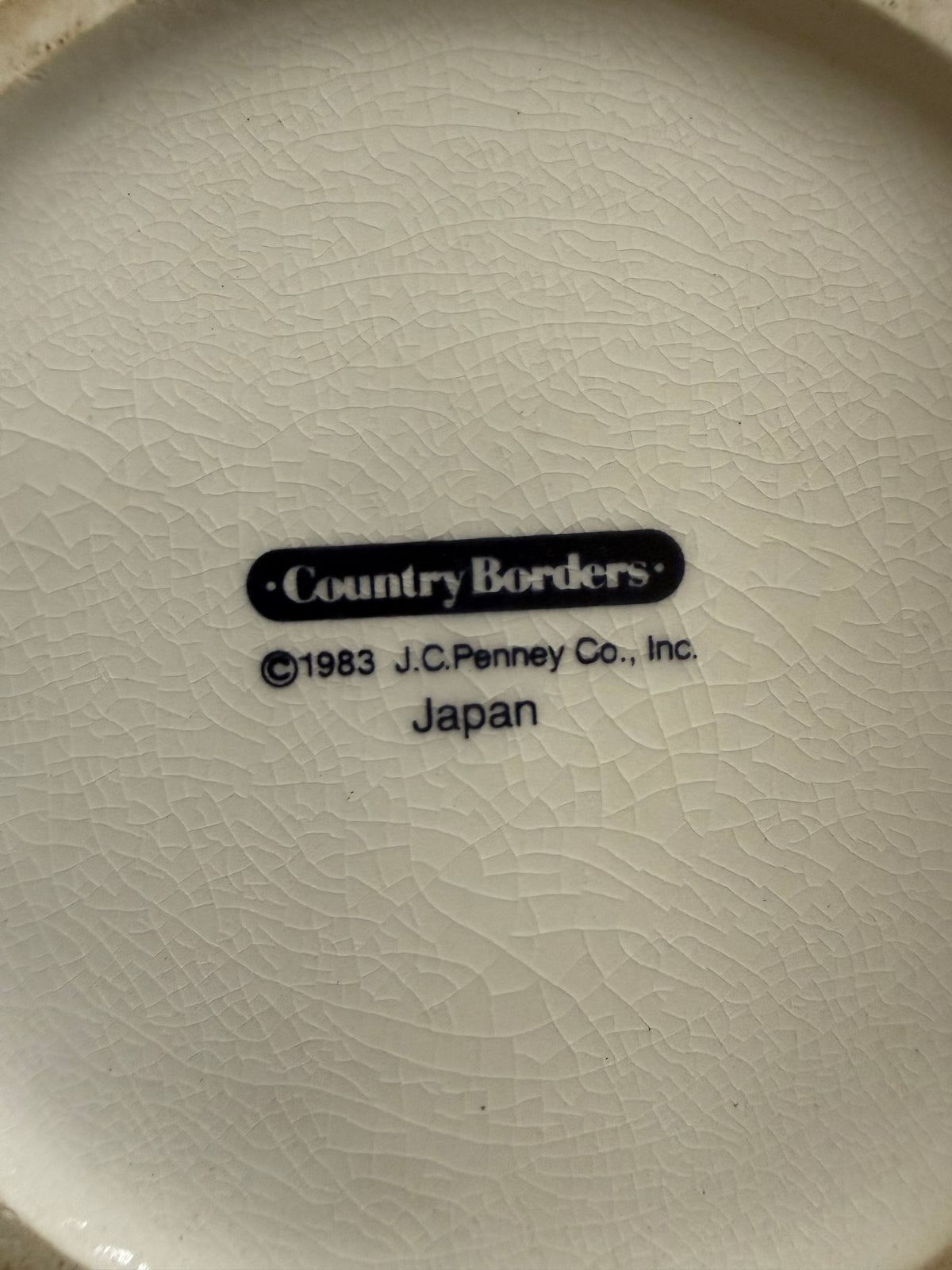 Vintage 1983 JCPenney Country Borders Ceramic Canister Set – Cobalt Tulip – Japan