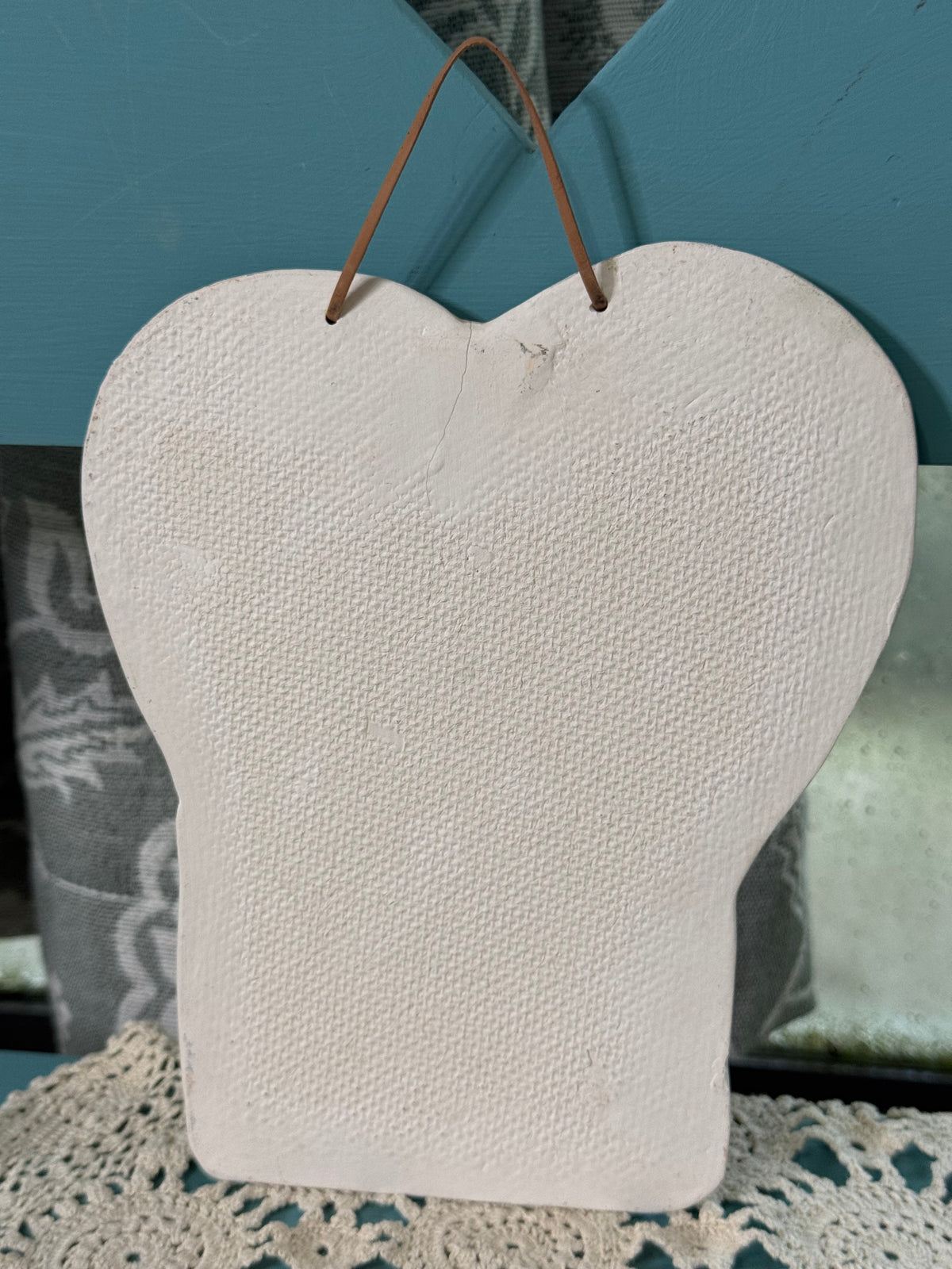 Vintage Teddy Bear Heart Wall Plaque – “The Heart That Loves Is Forever Young”