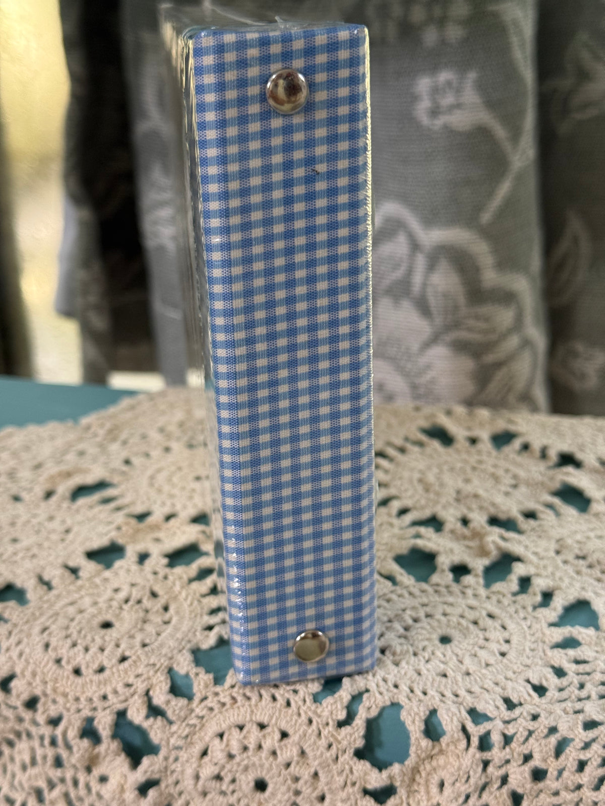 Sealed ‘Thank Heaven for Little Boys’ Teddy Bear Baby Photo Album – Blue Gingham